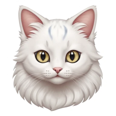 White beautiful elegant slim pretty realistic elegant feline-Pokémon-Fakémon-creature with heterochromia sticker