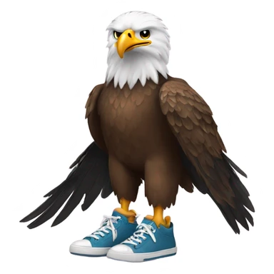 Eagle with shoes  sticker