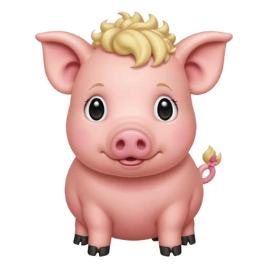 blonde haired pig sticker