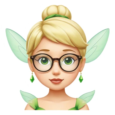 Tinkerbell wearing glasses sticker