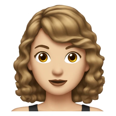 Taylor swift with brown hair sticker