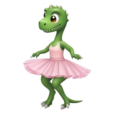 dinosaur with ballet skirt sticker