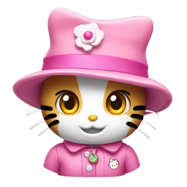 Hello kitty with hat sticker