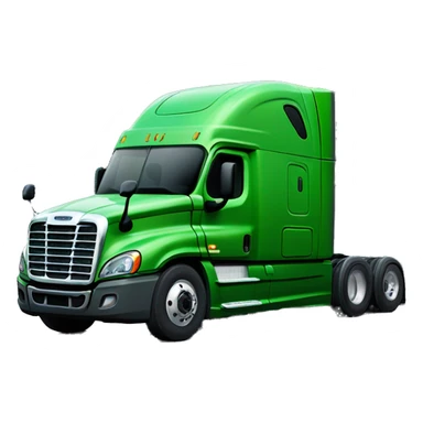 green freightliner cascadia semi-truck  sticker