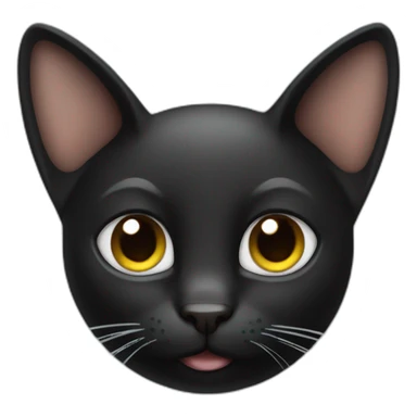 cat-black-smile-with-big-ear sticker