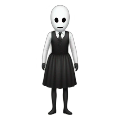 slender man with a maid costume sticker
