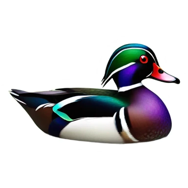 Wood duck sticker