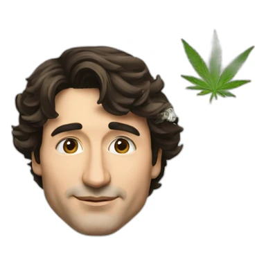Justin Trudeau smoking cannabis sticker