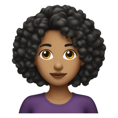 mexican black curly hair woman sticker
