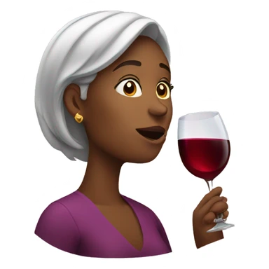 Woman drinking wine sticker