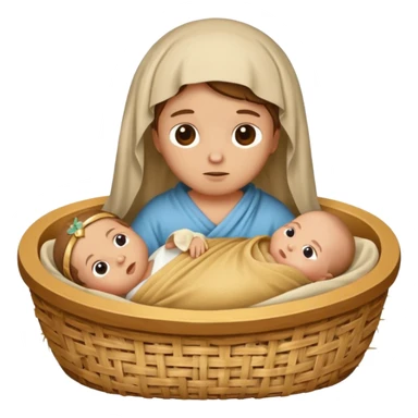 manger hay baby jesus sticker