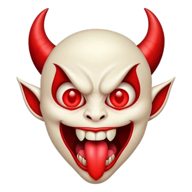 devil with tongue out sticker