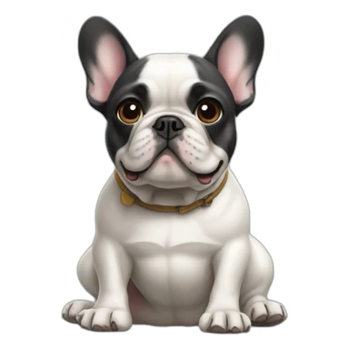 Genius French bulldog sticker