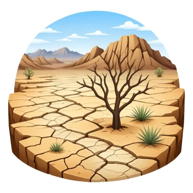 dry scenery  sticker