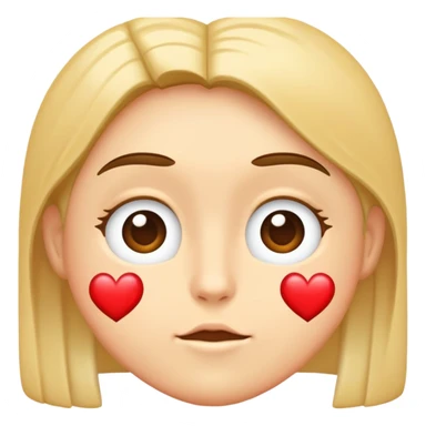 geschocktes gesicht mit herzen  sticker