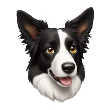Small border collie pointy ears sticker