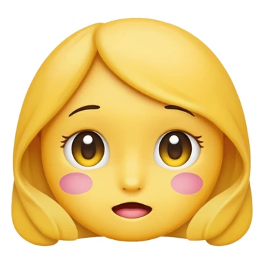 Shy cute emoji sticker
