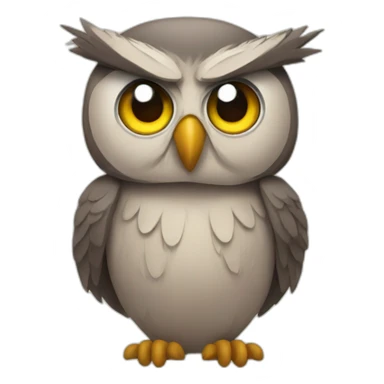 Owl-angry sticker