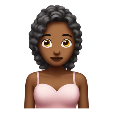 Emoji in love with hearts but sad  sticker