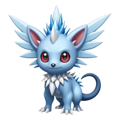Elemental dark dusky familial mechanical frosty fairy-like fantasy epic rare Glalie-Sneasel-Togetic-Pokémon-Fakémon-hybrid-creature sticker