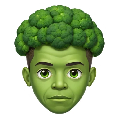 Barack Obama broccoli head Obama broccoli green skin face sticker