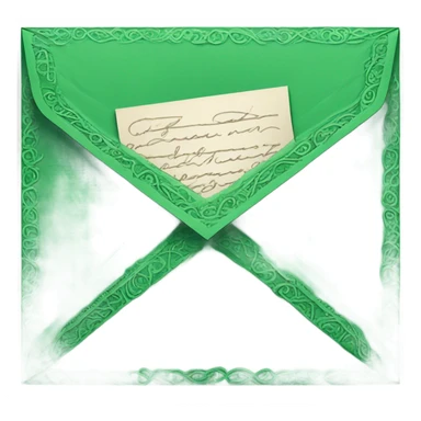 Deep green love letter mail   sticker