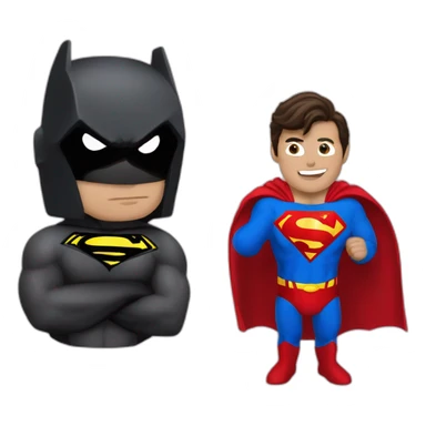 Superman and Batmaa sticker