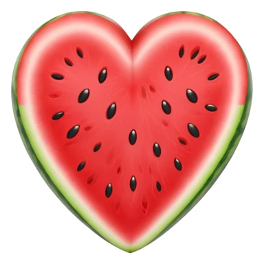 heart shaped watermelon sticker