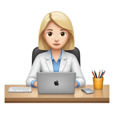 Mach mir einen Trader der in einem Schreibtischstuhl sitzt mit einem Laptop. vor sich am tisch sticker