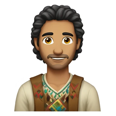 Half indigenous mexican half european spaniard handsome man sticker