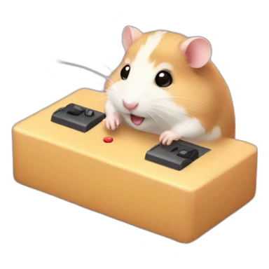hamster playing switch sticker