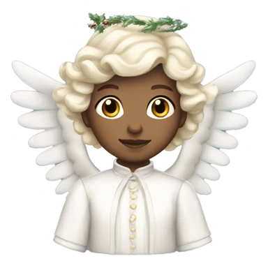 white Victorian Christmas Angel sticker