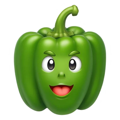 A green bell pepper vegetable  sticker
