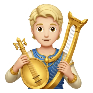 Apollo god with lyre sticker