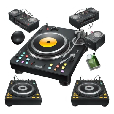 Dj turntables  sticker