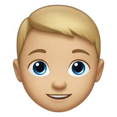 Baby boy gazing forward smiling blue eyes sticker