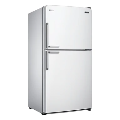 modern white fridge angled view sticker