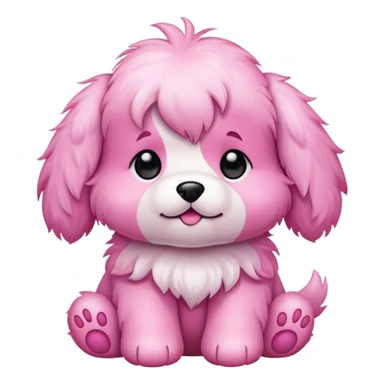 Pink puppy emoji  sticker