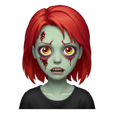 zombie girl whit red hair sticker