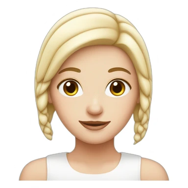 Flat white girl sticker