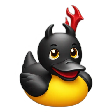  rubber duck with devil horns sticker