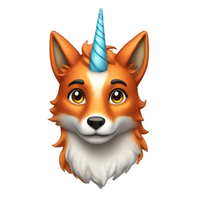fox unicorn sticker