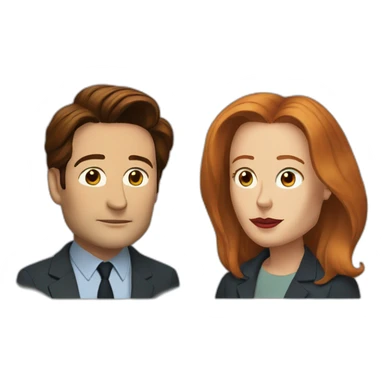 mulder and scully sticker