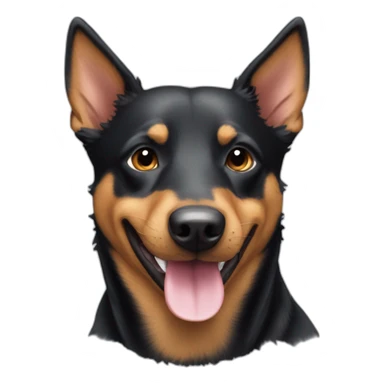 australian kelpie senior dog face sticker