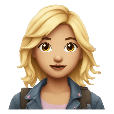 Cool cute love girl star sticker