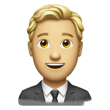 Formal person saying hello  sticker