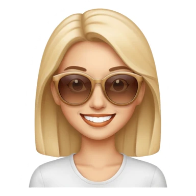 Woman wearing sunglasses smiling sticker