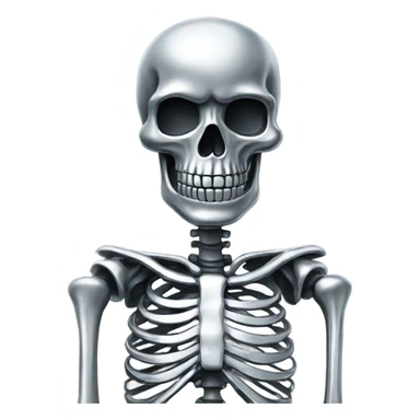 Skeleton made out of chrome sticker