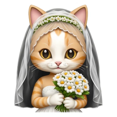 cat bride  sticker