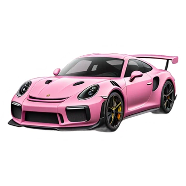pink porsche gtrs  sticker